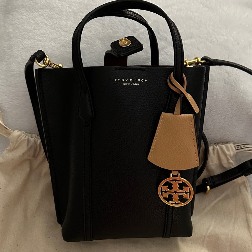 Tory Burch Black and Brown Mini Bag
